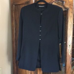 TAHARI sz 6 Wool Dressy Jacket Black